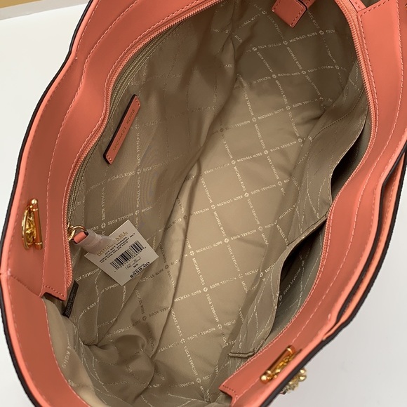 MICHAEL KORS LARGE X CHAIN SHOULDER TOTE BAG SHERBERT MULTI COLOR - Picture 11 of 15